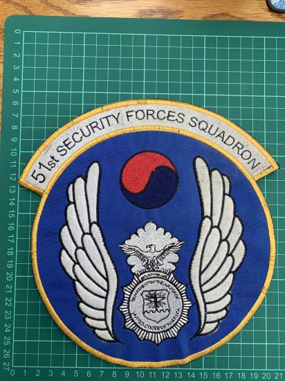 51st Security Forces Squadron Large Jacket Back patch