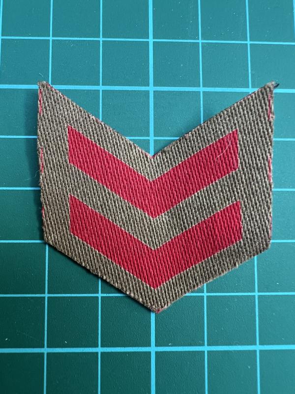 Original WW2 printed army service stripes 2 year