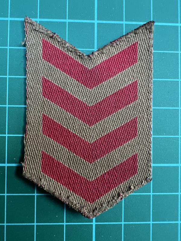 Original WW2 printed army service stripes 4 year