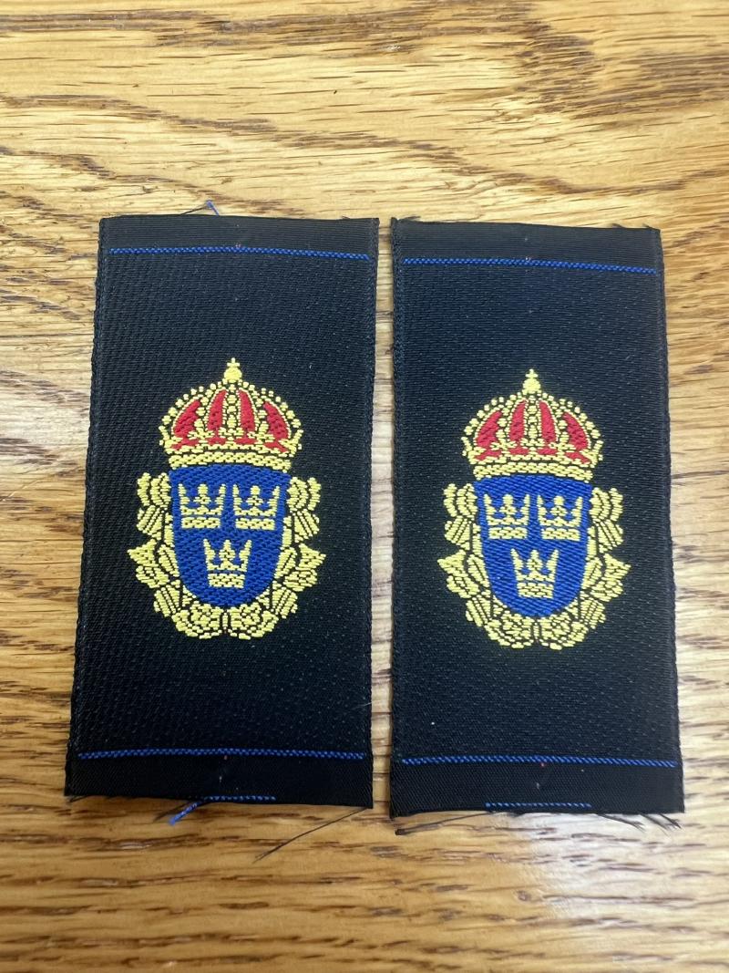 Sweden Polis Pair Collar Patches