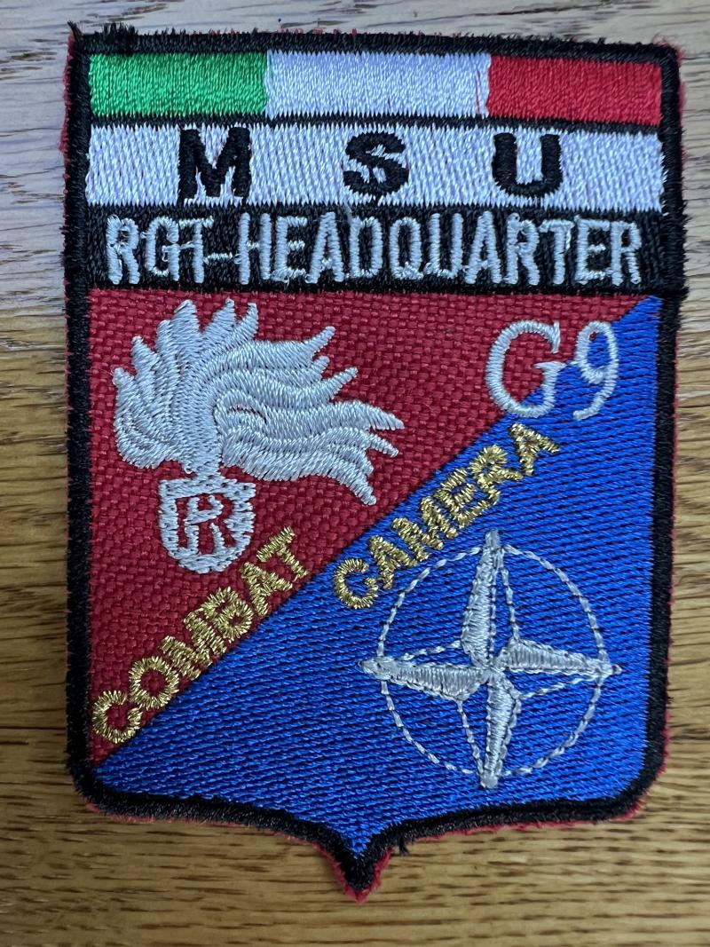 Italy MSU Multi Service Unit Regiment HQ G9 Combat Camera NATO