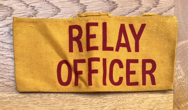 NFS, National Fire Service WW2 Printed Relay Officer Armband