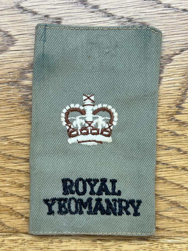 Royal Yeomanry Major Rank Slide