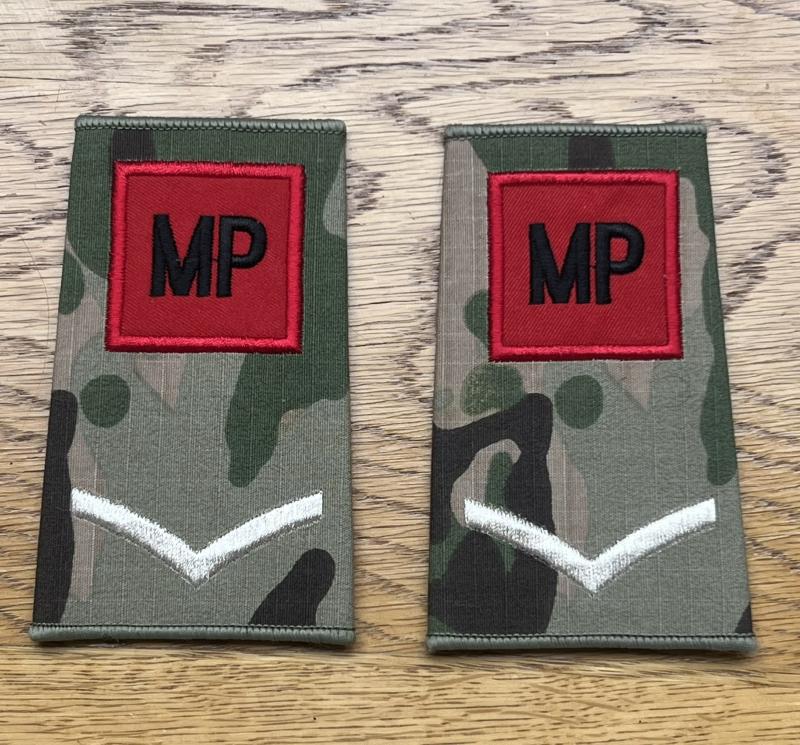 Military Police (MTP) MP Lance Corporal Rank Slides Pair