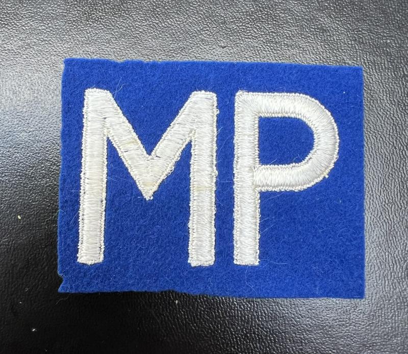 US MP White on Blue Old Patch King