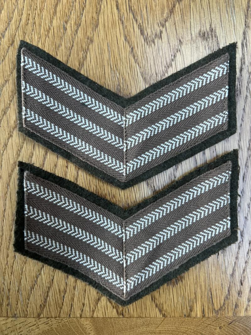Canadian Army Original Sergeants Rank Stripes Pairs