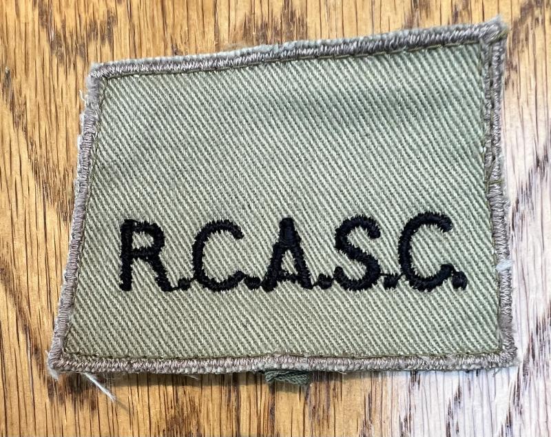 Royal Canadian Army Service Corps Slip on Title WW2