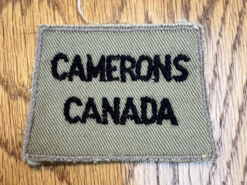 Canadian Camerons Canada Slip on Title WW2