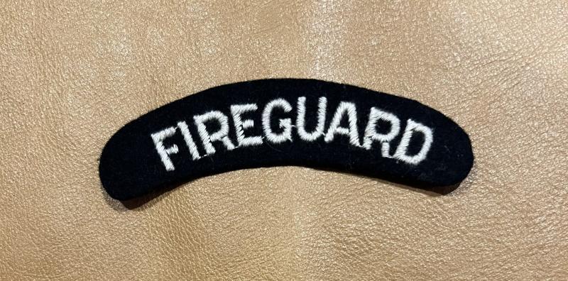 WW2 Fire Guard Shoulder Title