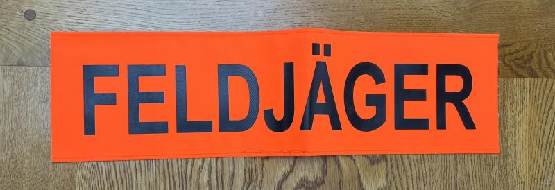 German FeldJager Military Police Fluorescent Back Patch