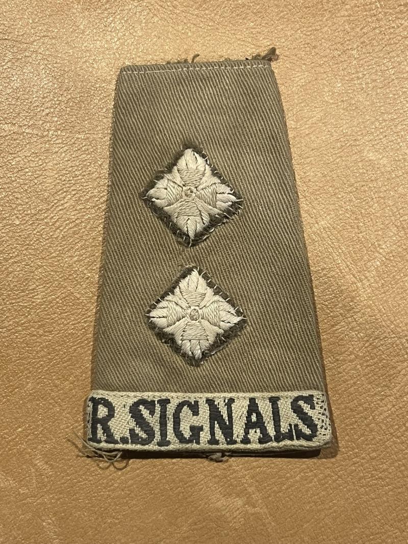 Royal Signals Lieutenant Rank Slide