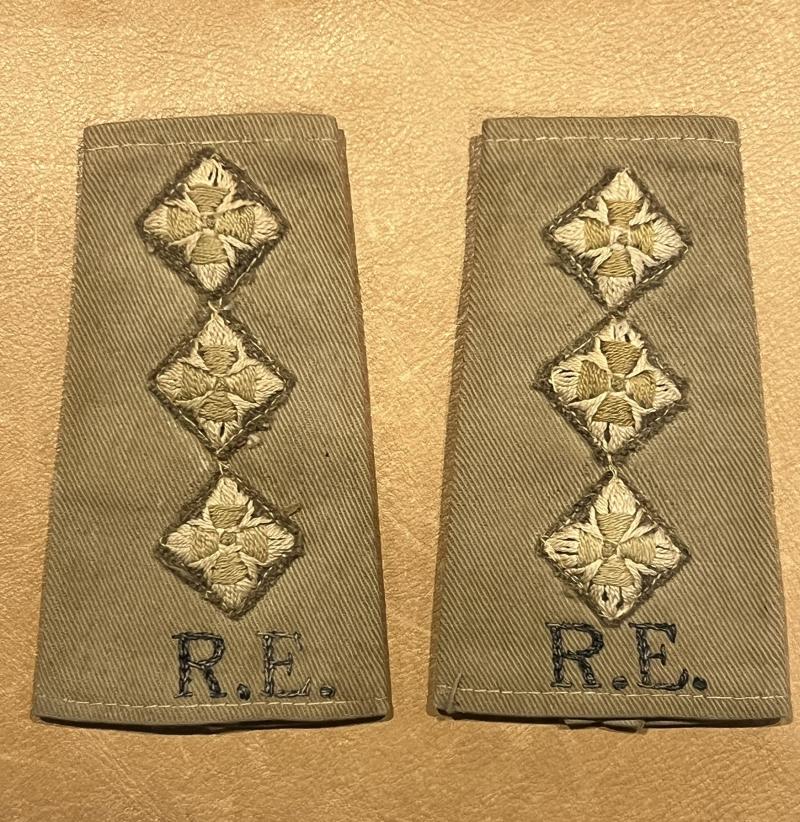Royal Engineers Captain Rank Slides Pair