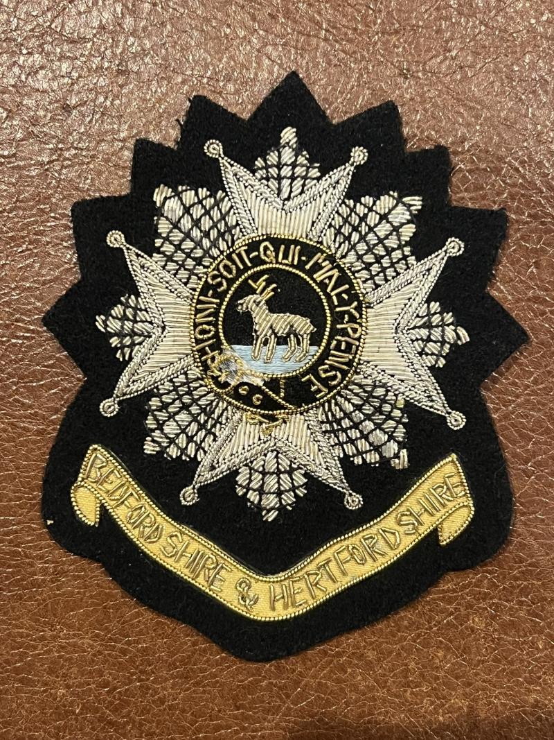Bedfordshire & Hertfordshire Regiment Blazer Badge