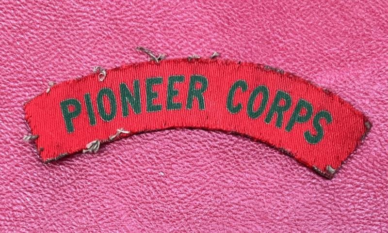 Pioneer Corps Printed Shoulder Title