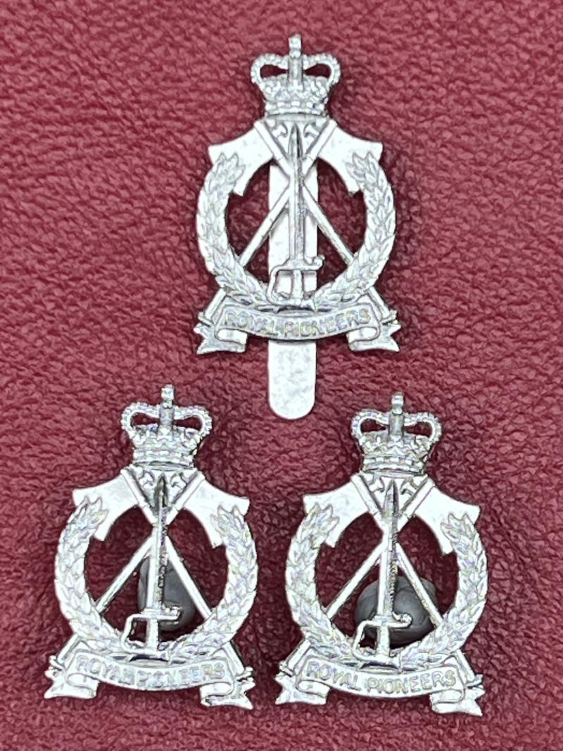 Royal Pioneers Anodised Cap & Collar Badge Set