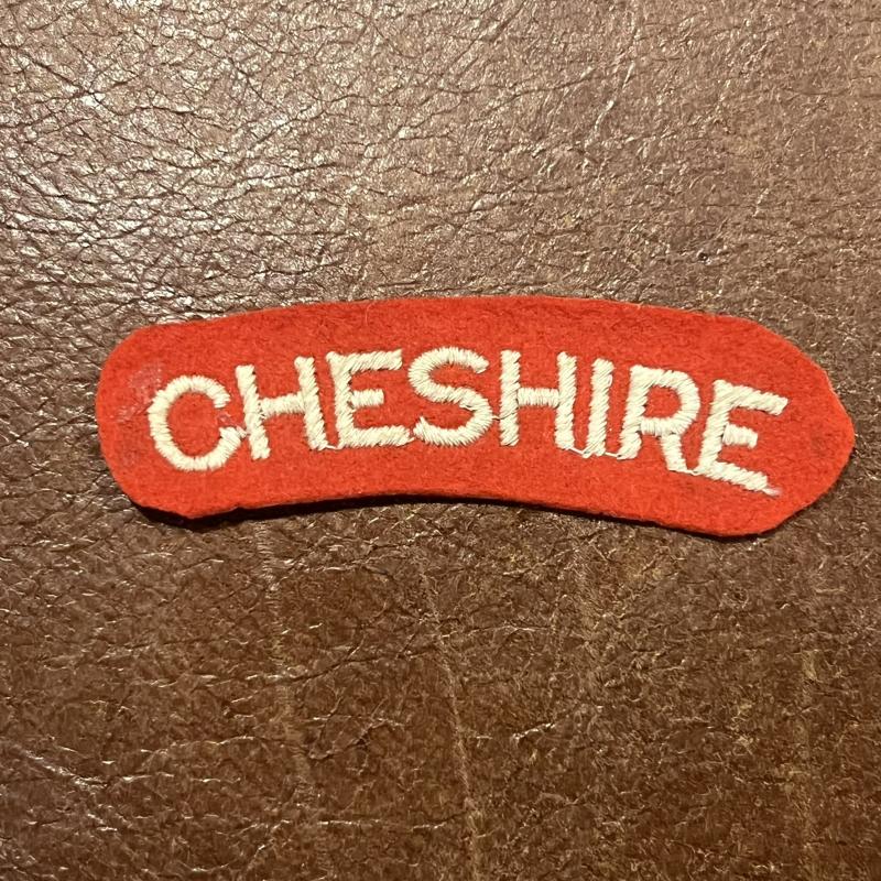 Cheshire Regiment Shoulder Title Paste Back