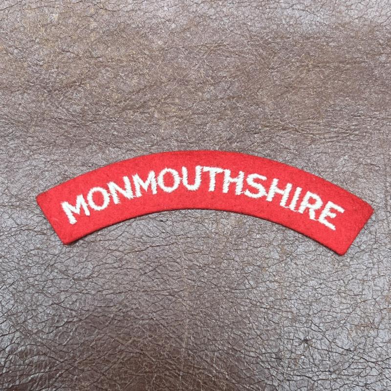 Monmouthshire Shoulder Title Paste Back WW2