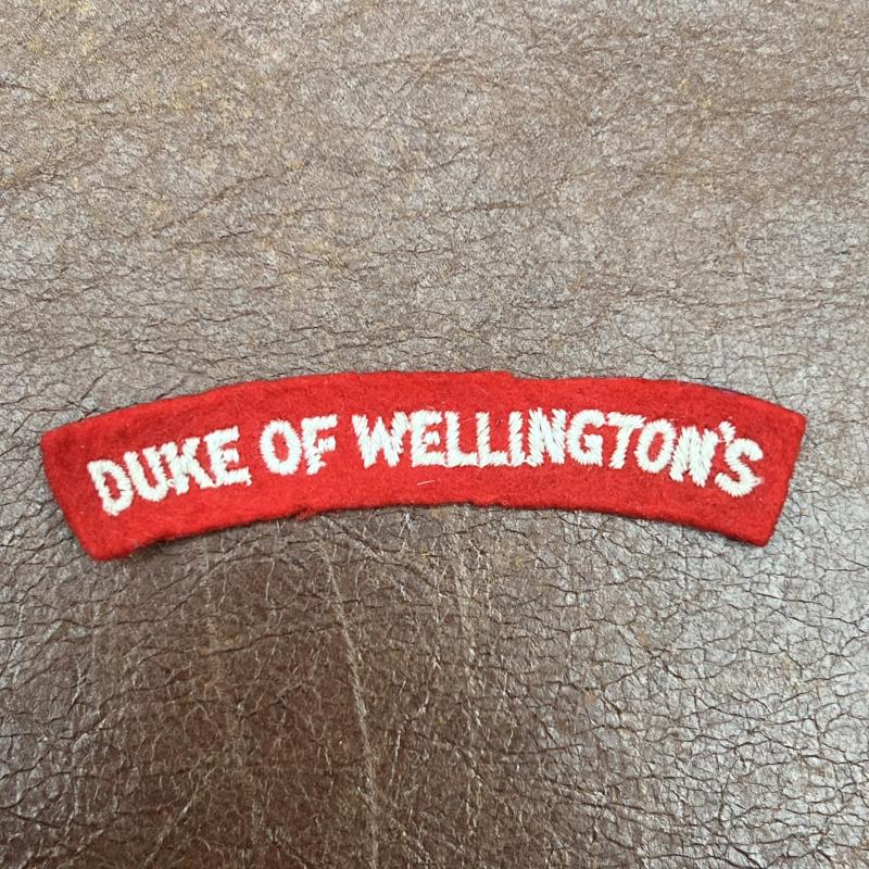 Duke of Wellingtons Paste Back Shoulder Title WW2