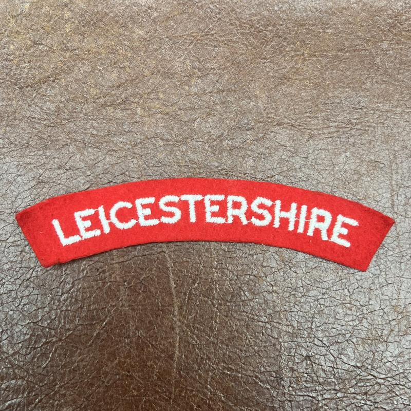 Leicestershire Paste back Shoulder Title WW2