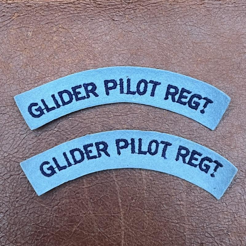 Glider Pilot Regiment Shoulder Titles Paste Backs WW2