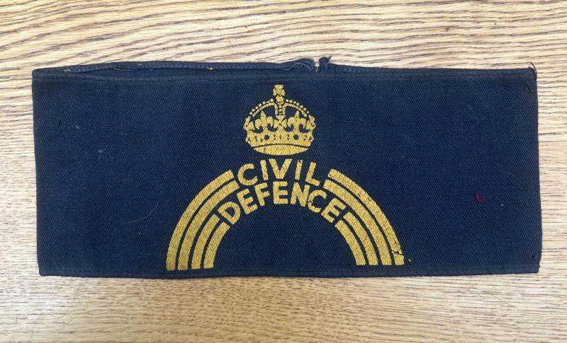 WW2 Civil Defence Printed Armband Used