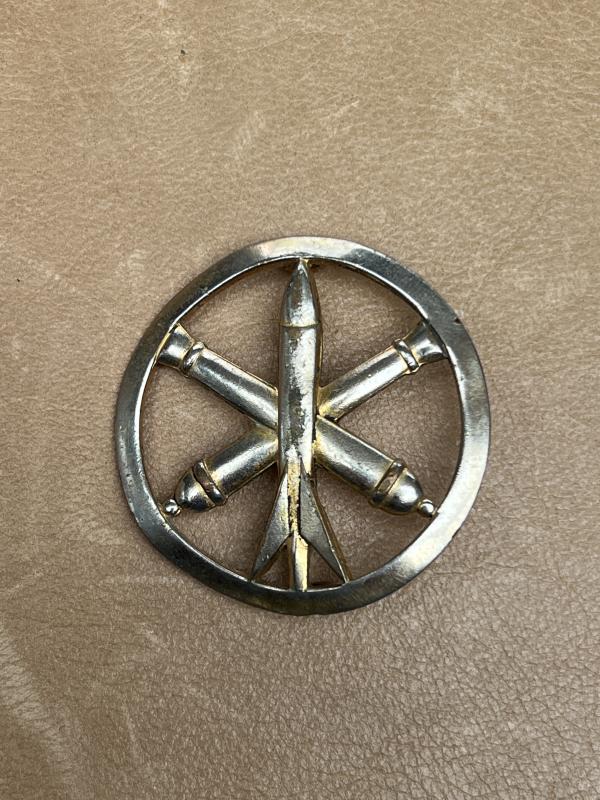 France French Artillery Beret Badge Used